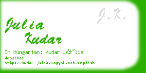 julia kudar business card